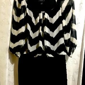 Ladies black and white size 12 dress